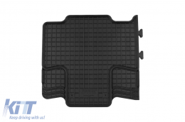 Specific rubber mats suitable for VW T7 Multivan after 2022, third row, 3-piece set, black color-image-6250098