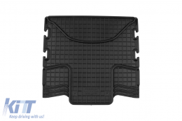 Specific rubber mats suitable for VW T7 Multivan after 2022, third row, 3-piece set, black color-image-6250099
