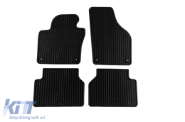 Specific rubber mats suitable for VW Tiguan 2007-2016, 4-piece set, black color