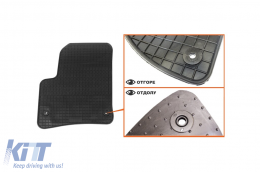 Specific rubber mats suitable for VW Touareg, Porsche Cayenne 2002-2010, 4-piece set, black color-image-6226341