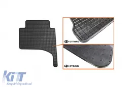 Specific rubber mats suitable for VW Touareg, Porsche Cayenne 2002-2010, 4-piece set, black color-image-6226344