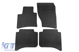 Specific rubber mats suitable for VW Touareg, Porsche Cayenne 2010-2018, 4-piece set, black color-image-6226358