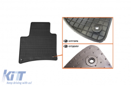Specific rubber mats suitable for VW Touareg, Porsche Cayenne 2010-2018, 4-piece set, black color-image-6226359