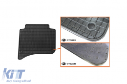 Specific rubber mats suitable for VW Touareg, Porsche Cayenne 2010-2018, 4-piece set, black color-image-6226361