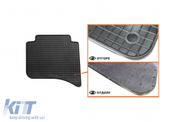 Specific rubber mats suitable for VW Touareg, Porsche Cayenne 2010-2018, 4-piece set, black color-image-6226362