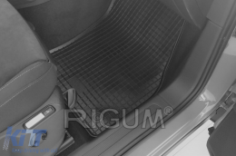 Specific rubber mats suitable for VW Touran after 2015, Tiguan after 2016, Tiguan after 2020, 4-piece set, black color-image-6249408