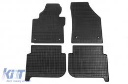 Specific rubber mats suitable for VW Touran 2003-2015, 5-7 seats, 4-piece set, black color-image-6226350