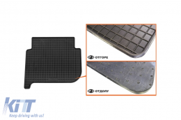 Specific rubber mats suitable for VW Touran 2003-2015, 5-7 seats, 4-piece set, black color-image-6226353