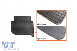 Specific rubber mats suitable for VW Touran 2003-2015, 5-7 seats, 4-piece set, black color-image-6226354