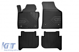 Specific rubber mats suitable for VW Touran 2003-2010, 4-piece set, black color-image-6226564