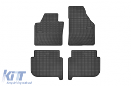 Specific rubber mats suitable for VW Touran 2003-2010, 4-piece set, black color from Frogum El Toro series - ABFMV6019104