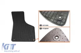 Specifikus gumiszőnyeg Audi A3 3 ajtós, Sportback, S3 2003-2012, A3 Cabriolet 2008-2014, 4 darabos szett, fekete-image-6212898