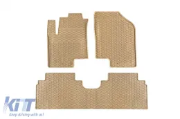 Specifikus gumiszőnyeg Hyundai iX20, Kia Venga 2009-2017, 3 részes szett, bézs színű-image-6227564
