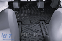 Specifikus gumiszőnyeg Hyundai Staria 2022-tő, 2.+3. sor, 7 üléses, 6 darabos, fekete-image-6229396