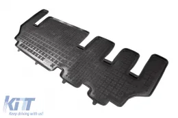 Spezifische Gummimatte geeignet für Ford Tourneo Custom 2013-2018, für die dritte Sitzreihe, 1-teiliger Satz, schwarze Farbe-image-6214039