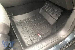Spezifische Gummimatten aus der Frogum 3D ProLine-Serie geeignet für Volkswagen Golf VII 2012-2019, T-roc nach 2018, Seat Leon nach 2012, 4-teiliges Set, schwarze Farbe, mit 24-monatiger Garantie-image-6220664