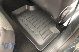 Spezifische Gummimatten aus der Frogum 3D ProLine-Serie geeignet für Volkswagen Golf VII 2012-2019, T-roc nach 2018, Seat Leon nach 2012, 4-teiliges Set, schwarze Farbe, mit 24-monatiger Garantie-image-6220666