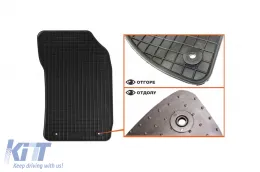 Spezifische Gummimatten geeignet für Audi A1 2010-2018, 4-teiliges Set, schwarze Farbe-image-6212924