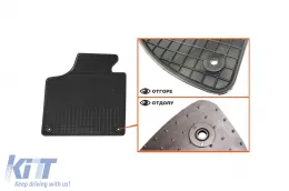 Spezifische Gummimatten geeignet für Audi A3 3 Türen, Sportback, S3 2003-2012, A3 Cabriolet 2008-2014, 4-teiliges Set, schwarze Farbe-image-6212897