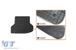 Spezifische Gummimatten geeignet für Audi A3 3 Türen, Sportback, S3 2003-2012, A3 Cabriolet 2008-2014, 4-teiliges Set, schwarze Farbe-image-6212899