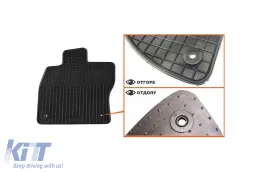 Spezifische Gummimatten geeignet für Audi A3 2012-2020, A3 Cabriolet nach 2014, 4-teiliges Set, schwarze Farbe-image-6212907