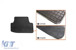 Spezifische Gummimatten geeignet für Audi A3 Sportback 2013-2020, Volkswagen Golf 7 Hatchback, Kombi, Alltrack 2012-2019, Golf 8 nach 2019, Seat Leon, Leon ST Kombi 2012-2020, 4-teiliges Set, schwarze-image-6226285