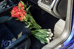Spezifische Gummimatten geeignet für Audi A4 B6 2000-2006, 4-teiliges Set, schwarze Farbe-image-6226897