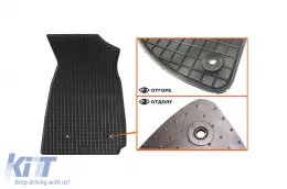Spezifische Gummimatten geeignet für Audi A4 Limousine 1994-2000, A4 Kombi 1996-2001, 4-teiliges Set, schwarze Farbe-image-6212998