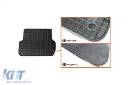 Spezifische Gummimatten geeignet für Audi A4 Limousine 2000-2007, A4 Kombi 2000-2008, Seat Exeo, Exeo ST 2009-2013, 4-teiliges Set, schwarze Farbe-image-6213009