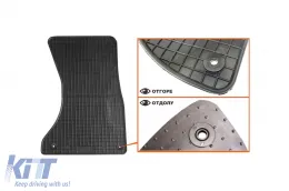 Spezifische Gummimatten geeignet für Audi A5 Coupe, S5 2007-2017, A5 Cabrio 2009-2017, 4-teiliges Set, schwarze Farbe-image-6213212