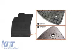 Spezifische Gummimatten geeignet für Audi A6 Limousine, Kombi 2006-2011, 4-teiliges Set, schwarze Farbe-image-6213043