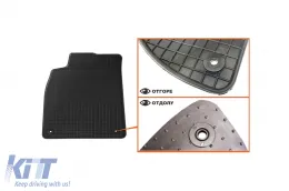 Spezifische Gummimatten geeignet für Audi A6 2011-2018, A7 2010-2018, 4-teiliges Set, schwarze Farbe-image-6213053