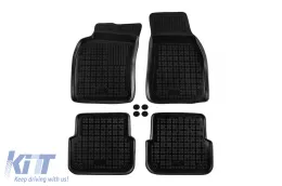 image-77-Spezifische Gummimatten geeignet für Audi A6 Limousine, Kombi 2004-2008, A6 Allroad 2006-2011, 4-teiliges Set, schwarze Farbe