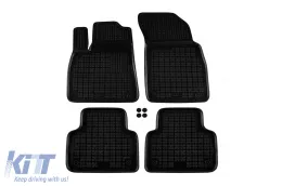 image-8-Spezifische Gummimatten geeignet für Audi Q7 nach 2015 mit 5 oder 7 Sitzen mit der dritten Sitzreihe, Q8 nach 2018, 4-teiliges Set, schwarze Farbe