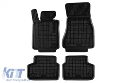 image-31-Spezifische Gummimatten geeignet für BMW 5er Serie G30 Limousine, G31 Kombi nach 2017, 4-teiliges Set, schwarze Farbe