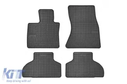 image-50-Spezifische Gummimatten geeignet für BMW X5 F15 2013-2018, X6 F16 2015-2019, 4-teiliges Set, schwarze Farbe aus der Frogum El Toro-Serie