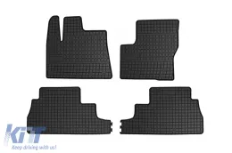 image-11-Spezifische Gummimatten geeignet für Citroen Berlingo Multispace, Opel Combo nach 2018, 5 Sitze, 4-teiliges Set, schwarze Farbe
