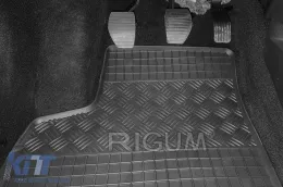 Spezifische Gummimatten geeignet für Citroen C-Elysee, Peugeot 301 nach 2012, 4-teiliges Set, schwarze Farbe-image-6248358