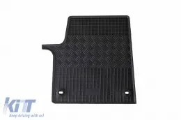 Spezifische Gummimatten geeignet für Citroen Jumpy, Peugeot Expert, Toyota Proace mit Tunnel nach 2016, Opel Vivaro mit Tunnel nach 2020, 2 Sitze, 4-teiliges Set, schwarze Farbe-image-6249707