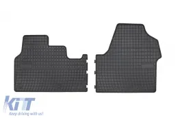 Spezifische Gummimatten geeignet für Citroen Jumpy, Fiat Scudo, Peugeot Expert, Toyota ProAce nach 2016, Opel Vivaro nach 2019, 2-teiliges Set, schwarze Farbe aus der Frogum El Toro-Serie-image-6250997