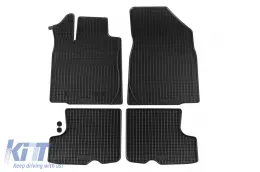 image-77-Spezifische Gummimatten geeignet für Dacia Sandero 2008-2012, Sandero nach 2012, Sandero Stepway 2009-2012, 4-teiliges Set, schwarze Farbe