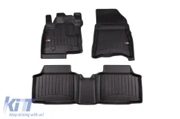 image-75-Spezifische Gummimatten geeignet für Dacia Duster AWD, Mild-Hybrid, nach 2024, 3-teiliges Set, schwarze Farbe, mit 24-monatiger Garantie aus der Frogum 3D ProLine-Serie.