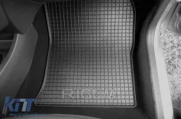 Spezifische Gummimatten geeignet für Dacia Dokker nach 2013, 2 Sitze, 2-teiliges Set, schwarze Farbe-image-6249200