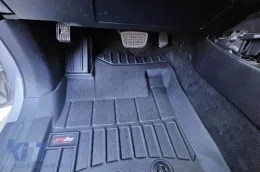 Spezifische Gummimatten geeignet für die Frogum 3D ProLine-Serie für Toyota Land Cruiser FJ150, 4Runner, Lexus LX nach 2009, Toyota Land Cruiser J200 nach 2007, 4-teiliges Set, schwarze Farbe, mit 24--image-6222788