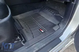 Spezifische Gummimatten geeignet für die Frogum 3D ProLine-Serie für Toyota Land Cruiser FJ150, 4Runner, Lexus LX nach 2009, Toyota Land Cruiser J200 nach 2007, 4-teiliges Set, schwarze Farbe, mit 24--image-6222789