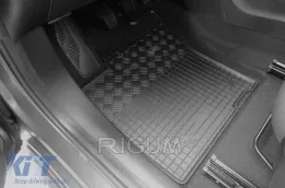 Spezifische Gummimatten geeignet für Fiat Tipo Hatchback, Limousine, Kombi nach 2016, 4-teiliges Set, schwarze Farbe-image-6249478