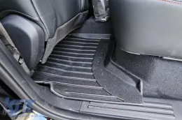 Spezifische Gummimatten geeignet für Ford Ranger Pick-up, Volkswagen Amarok nach 2022, 4-teiliges Set, schwarze Farbe, mit 24-monatiger Garantie-image-6222349