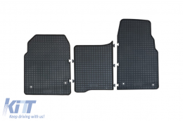 image-21-Spezifische Gummimatten geeignet für Ford Tourneo Custom, Transit Custom nach 2023, 3-teiliges Set, schwarze Farbe