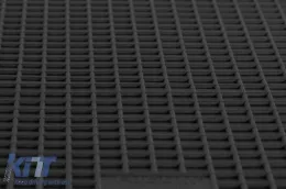 Spezifische Gummimatten geeignet für Ford Transit Custom, Tourneo Custom nach 2012 mit 2-3 Sitzen, Transit nach 2014 mit Automatikgetriebe, 2-teiliges Set, schwarze Farbe-image-6243105