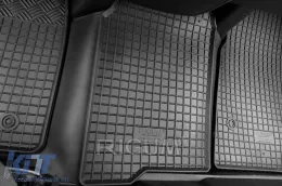 Spezifische Gummimatten geeignet für Ford Transit nach 2015, Transit nach 2016, Transit nach 2020, 3 Sitze, 3-teiliges Set, schwarze Farbe-image-6249398
